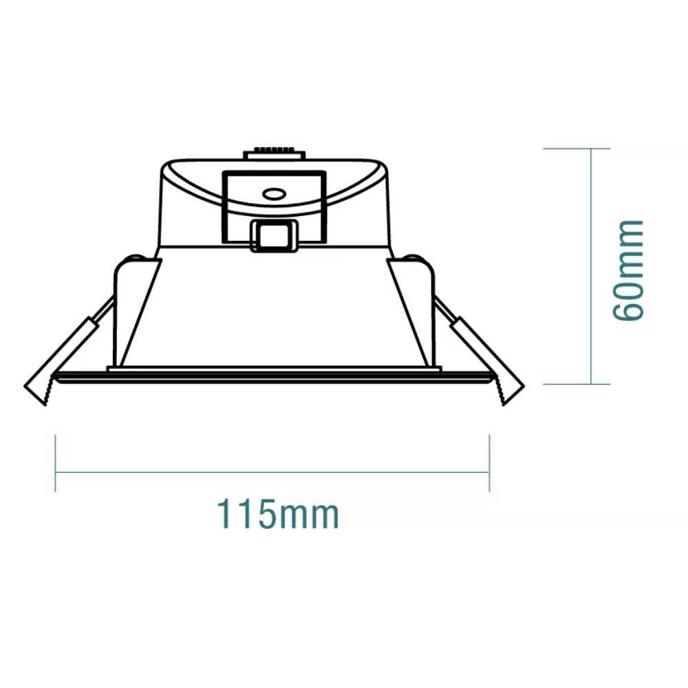 Buy Recessed LED Downlights Australia Niko Recessed LED Downlight W115mm Matt White PLastic 3 CCT - TLND3459WD