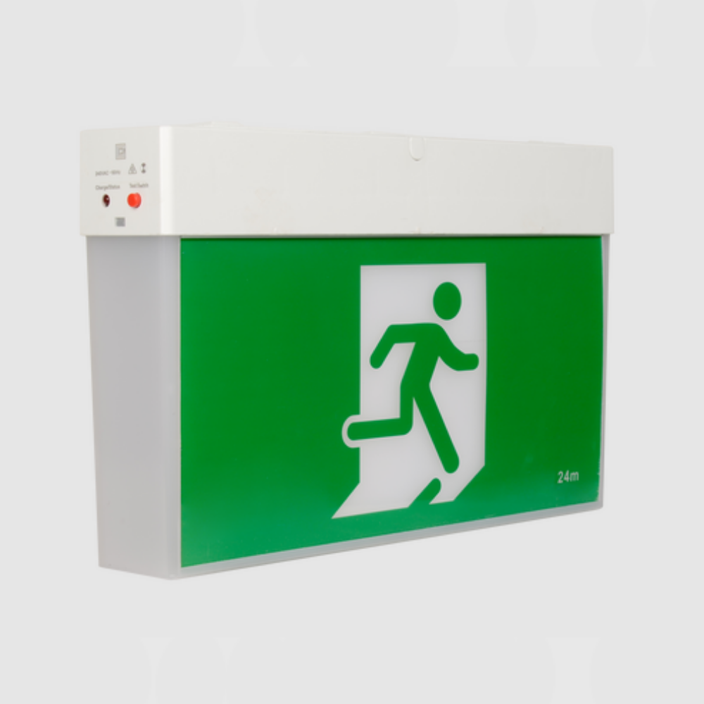 Buy Emergency LED Exit Signs Australia Vecta Basic Emergency LED Exit Light White Polycarbonate - LWRE1905