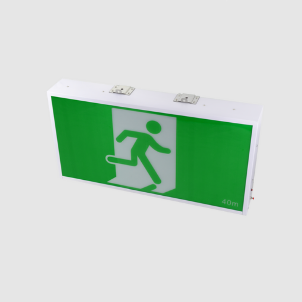 Buy Emergency LED Exit Signs Australia Jumbo Emergency LED Exit Light White Polycarbonate - LWJBE1801