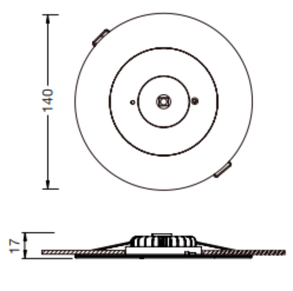 Buy Emergency LED Spitfire Australia Ufofire Emergency Recessed LED Downlight Black Polycarbonate - LWUF6030-B