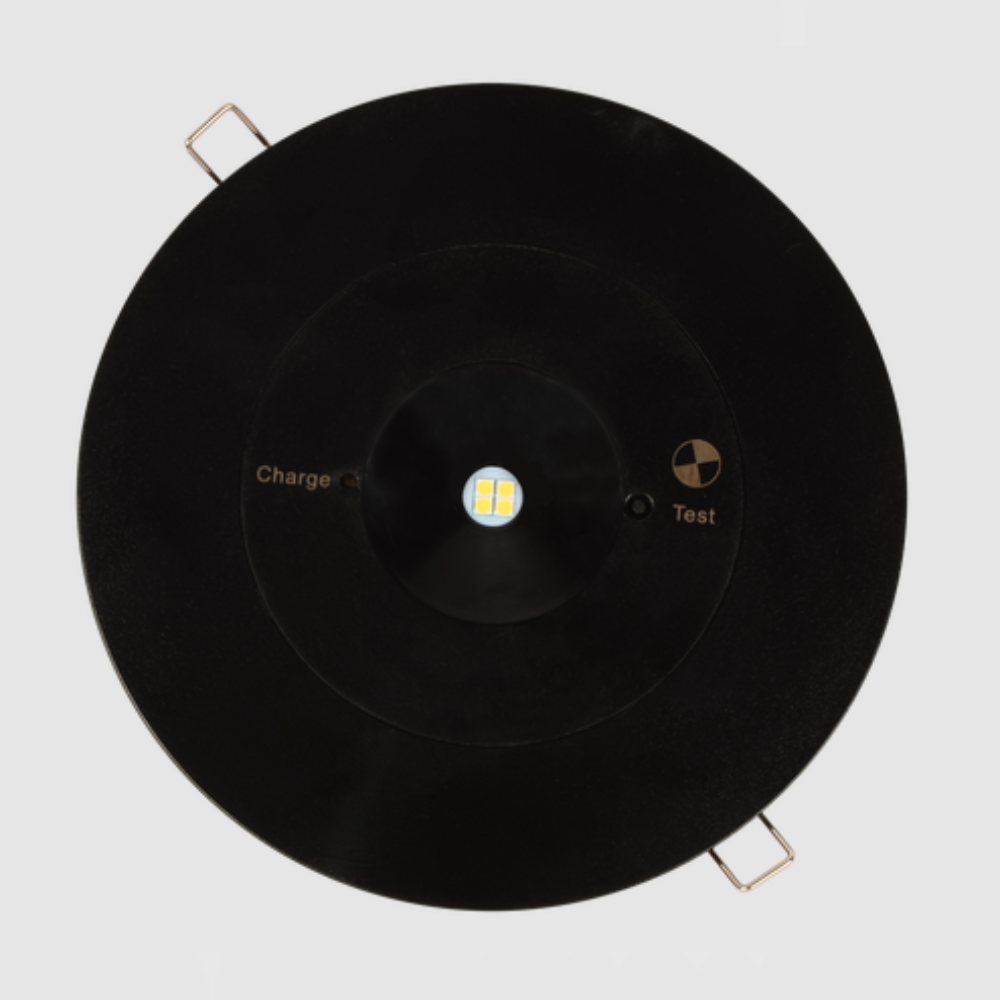 Buy Emergency LED Spitfire Australia Ufofire Emergency Recessed LED Downlight Black Polycarbonate - LWUF6030-B