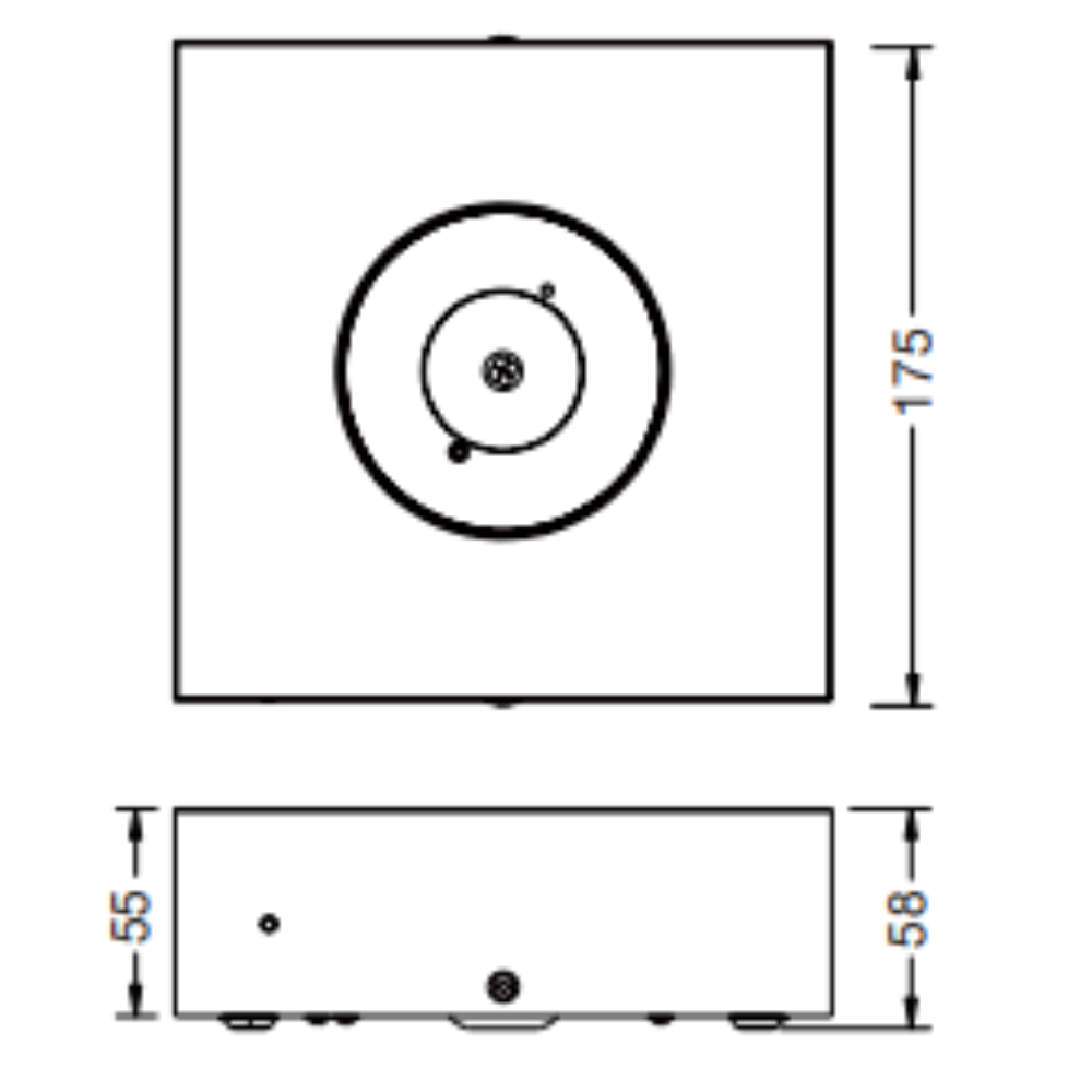 Buy Emergency LED Spitfire Australia Ufofire Emergency Surface Mounted Downlight Black Polycarbonate - LWUF6030-S-B