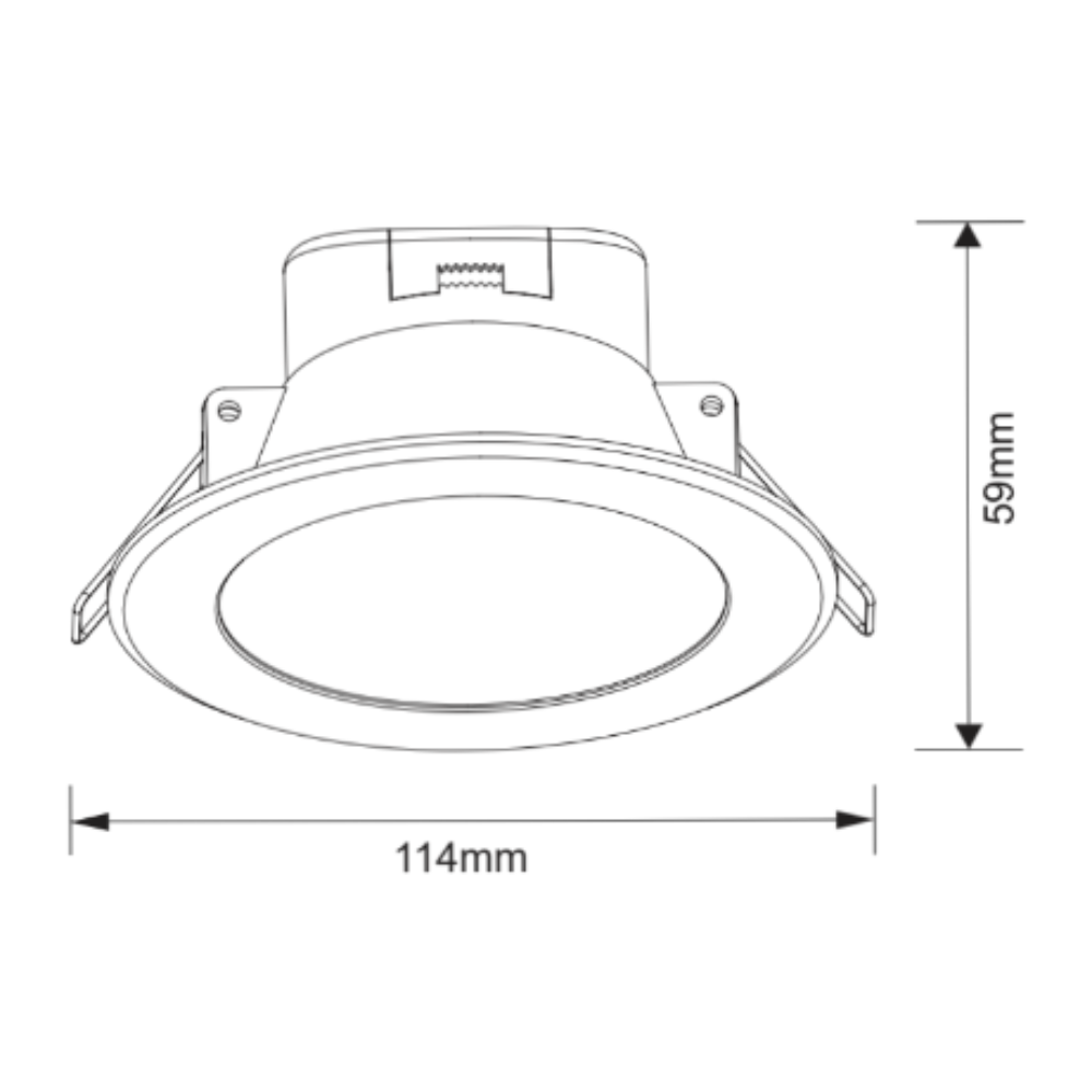 Buy Recessed LED Downlights Australia Buddy Recessed LED Downlight 10W White Aluminium 6000K - TLBU6010WD