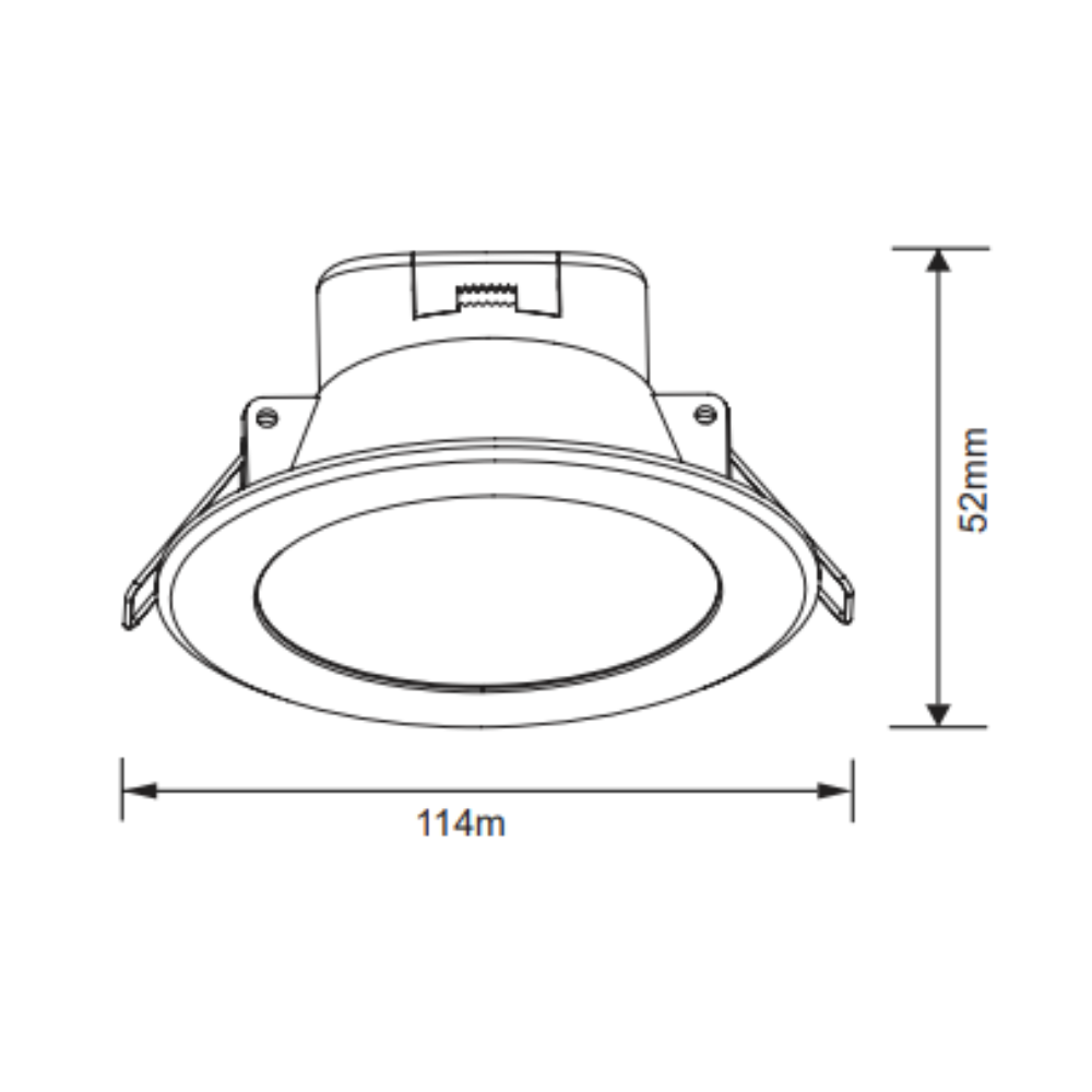 Buy Recessed LED Downlights Australia Ava Recessed LED Downlight 10W White Aluminium 3 CCT - TLAVTC10WD
