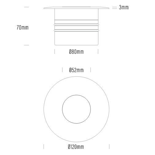 Buy Deck Lights Australia LumenaPro Deck Light 24V DC W120mm Aluminium - AQL-156-B015