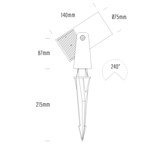 Buy Spike Lights Australia LumenaPro LED Spike Light 24V DC W75mm - AQL-181-B025