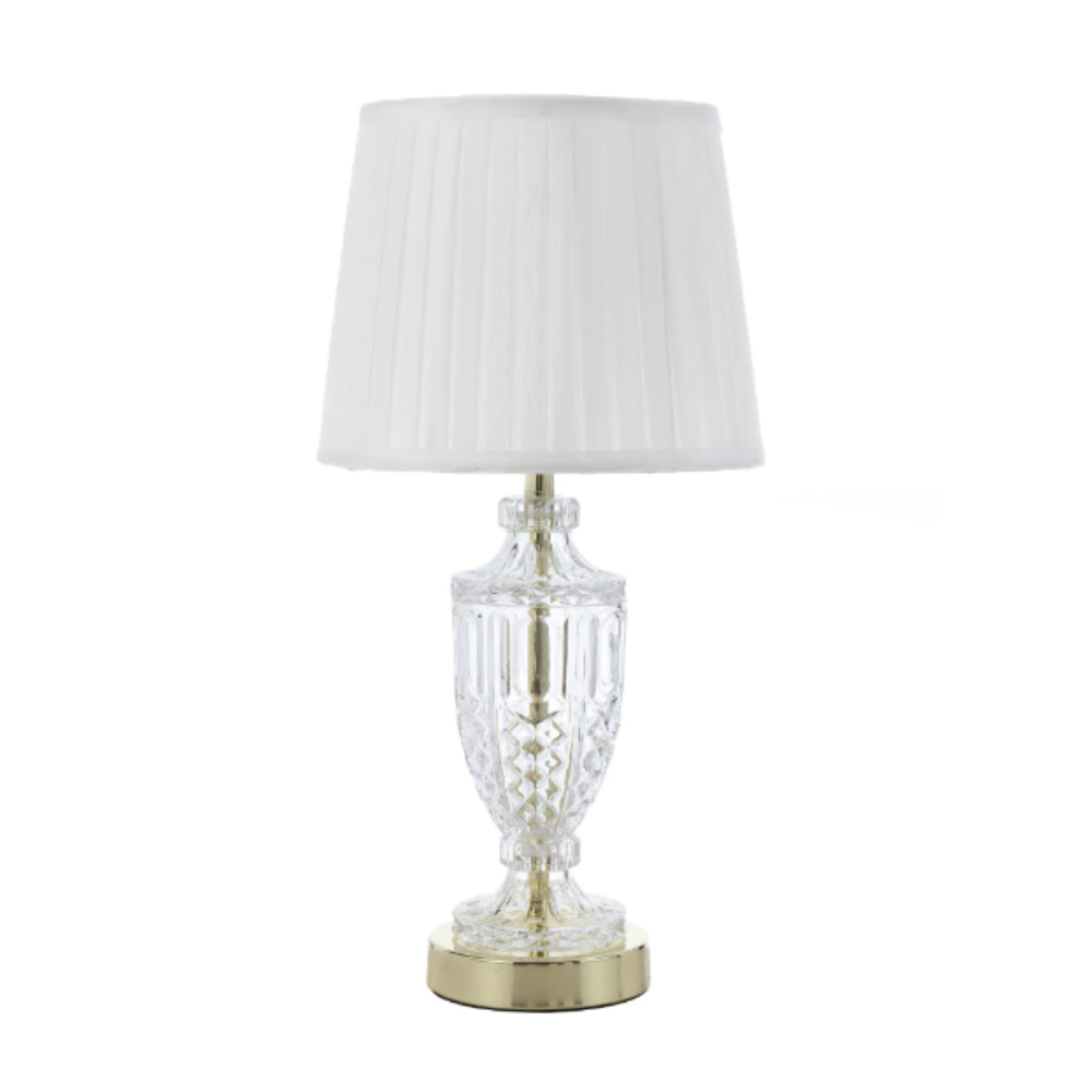 Buy Table Lamps Australia DEBDEN Table Lamp Light Gold Iron / Clear Glass - DEBDEN TL-GDIV