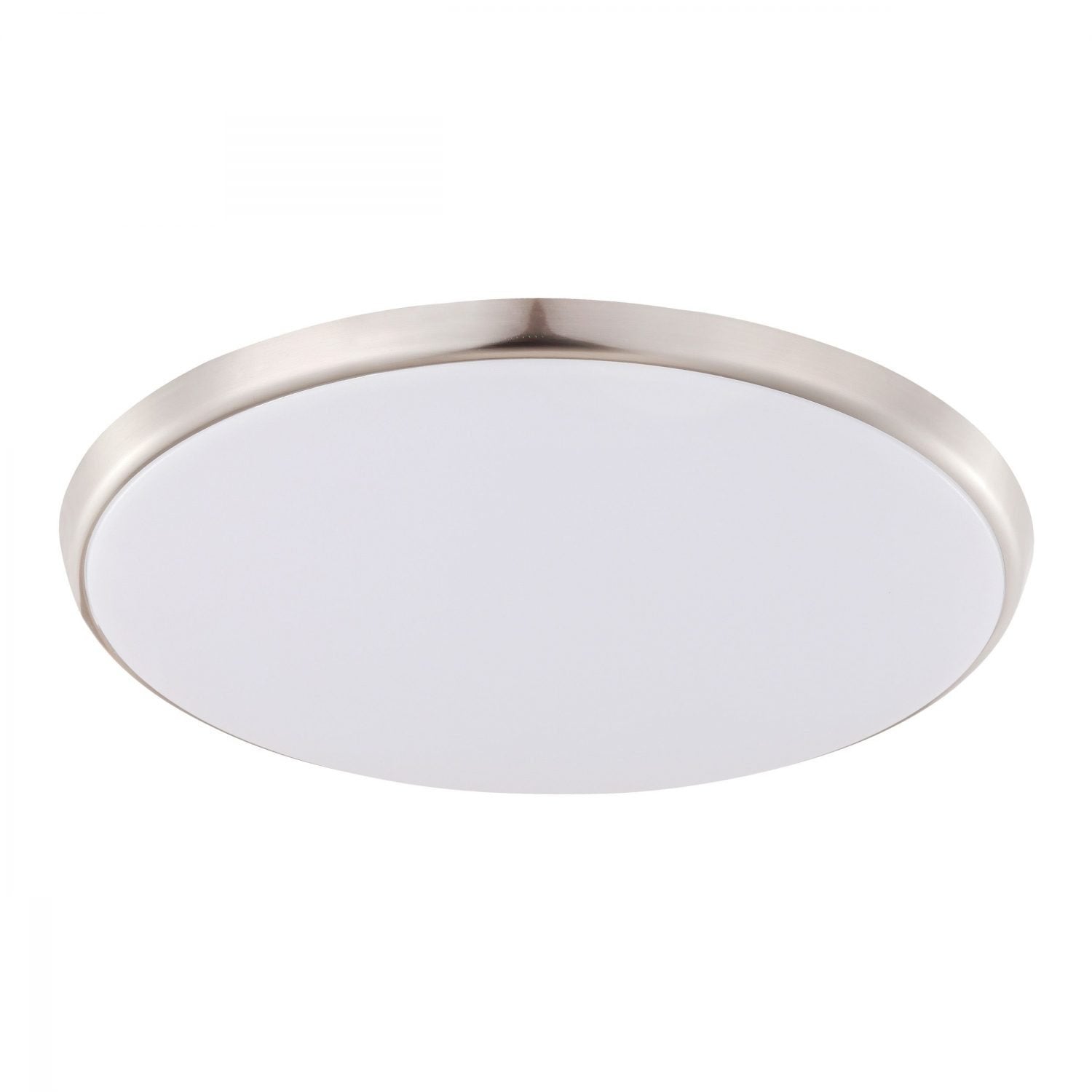 Buy Oyster Lights Australia Ozzie Oyster Light 3000K White & Satin Nickel 400mm - 202248