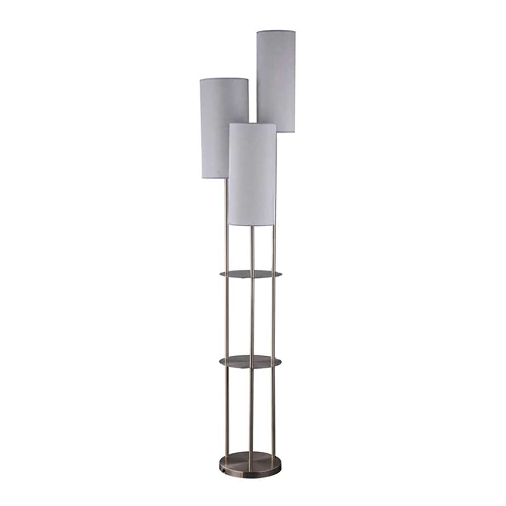 Buy Floor Lamps Australia Cluster Floor 3 Lamps Satin Nickel Iron - LL-27-0246