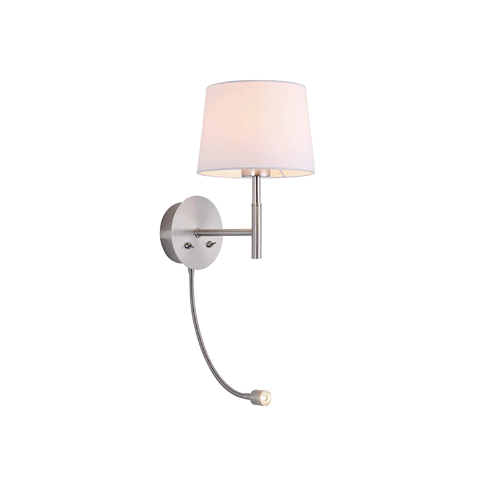 Buy Wall Sconce Australia Riley Wall Sconce 2 Lights Satin Chrome Iron - LL002WL007SC