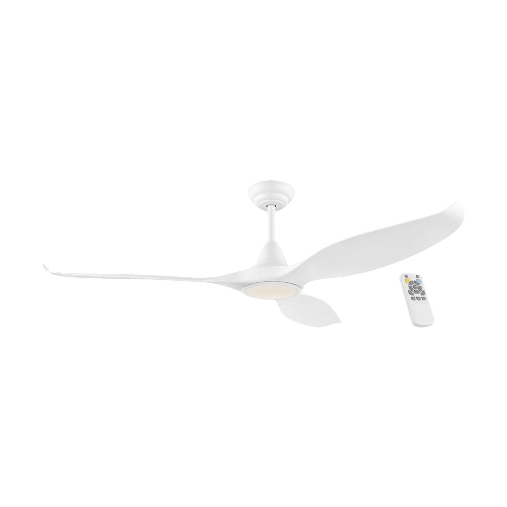 Buy DC Ceiling Fans With Light Australia Noosa 60" DC Fan ABS Light Matt White - 202973