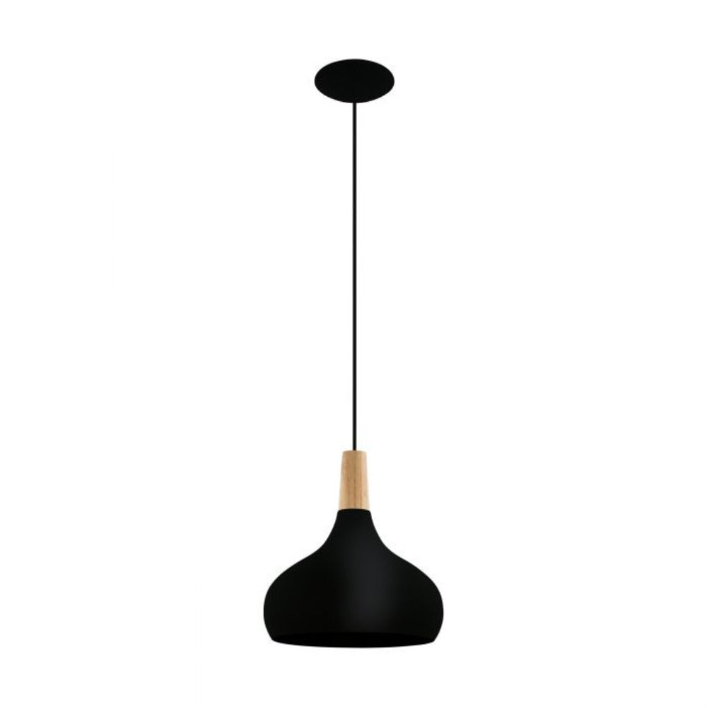 Buy Pendant Lights Australia Sabinar 1 Light Pendant Medium Black Steel - 203192N
