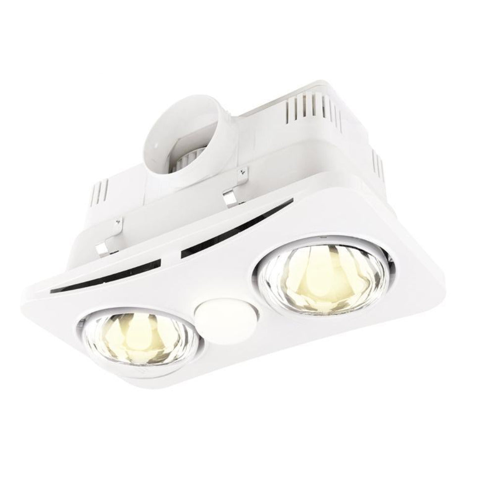 Buy 3 In 1 Bathroom Heaters Australia Newton 2+1 Light 3-In-1 Bathroom Mate White - 20351/05
