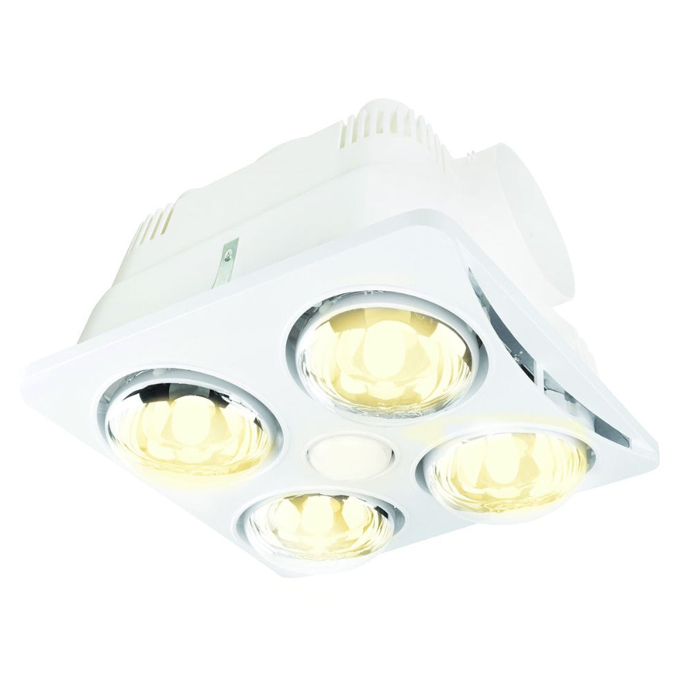 Buy 3 In 1 Bathroom Heaters Australia Newton 4+1 Light 3-In-1 Bathroom Mate White - 20352/05