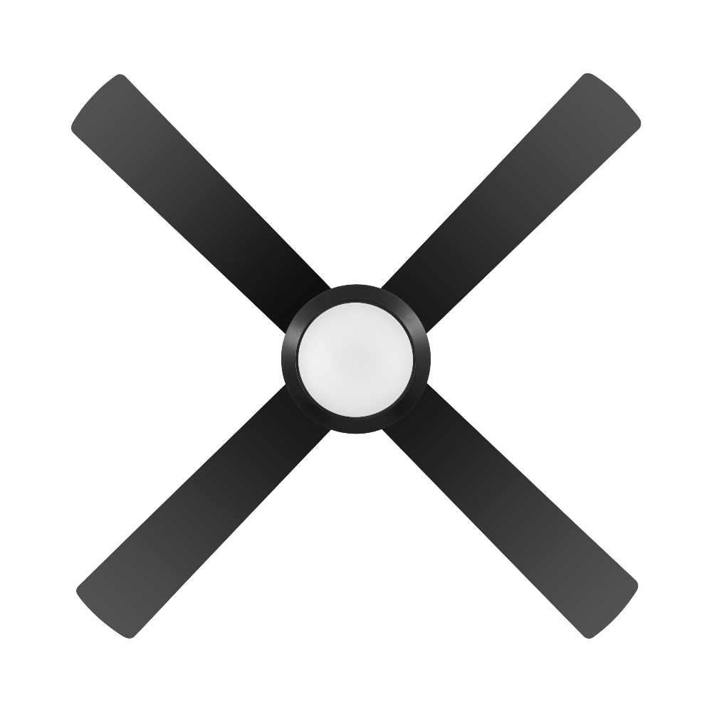 Buy AC Ceiling Fans Australia Bondi 52" LED 20W AC ABS Ceiling Fan Black - 203627