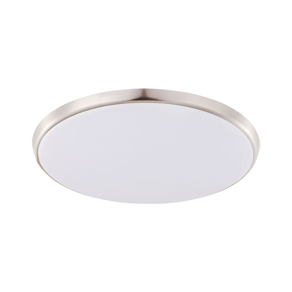 Buy LED Oyster Lights Australia Ollie Oyster Light Satin Nickel & White 300mm - 203698