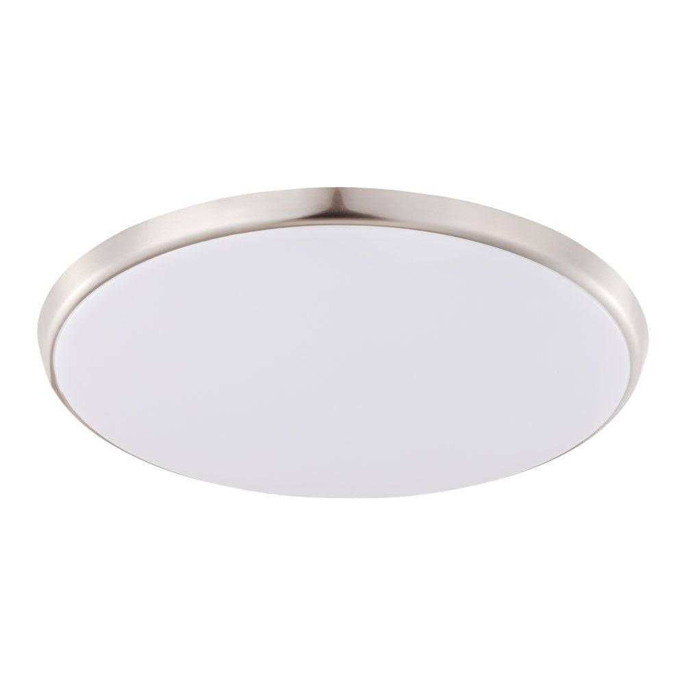 Buy LED Oyster Lights Australia Ollie Oyster Light Satin Nickel & White 400mm - 203699