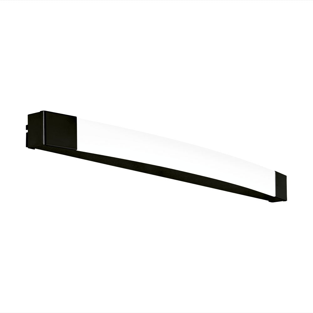 Buy Bathroom Vanity Lights Australia Siderno LED 4000K Wall Light Black & Satined 900mm - 203707