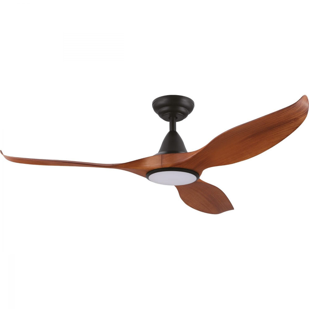 Buy DC Ceiling Fans With Light Australia Noosa 52" DC Fan ABS Light Teak Finish & Black - 204116
