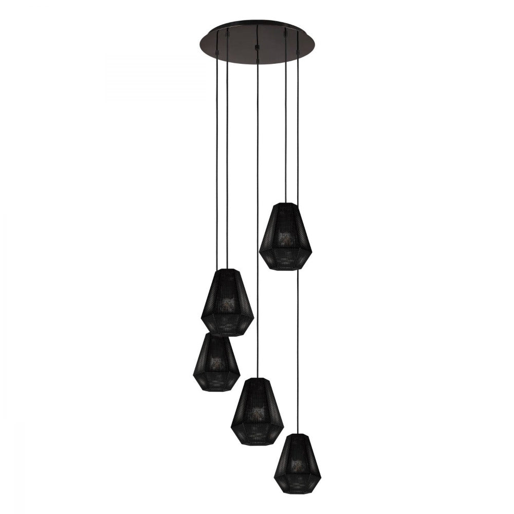 Buy Cluster Pendants Australia Chiavica 5 Light Pendant Nickel-Nero - 204183