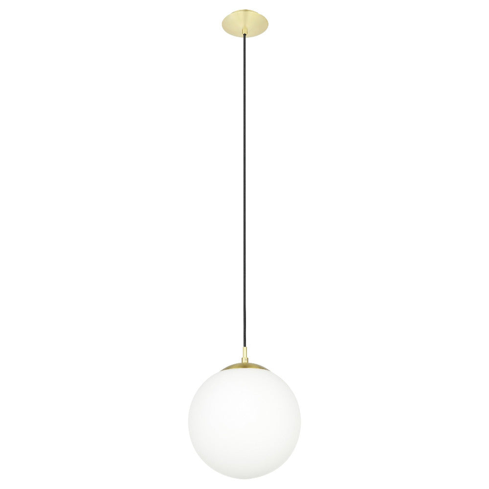 Buy Pendant Lights Australia Rondo 1 Light Large Pendant Matt Brass / Opal Matt - 205014