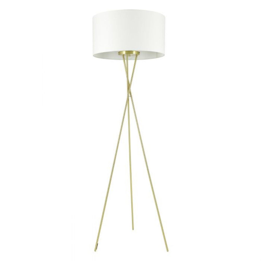 Buy Floor Lamps Australia Fondachelli 1 Light Floor Lamp Brushed Brass Steel - 205143N