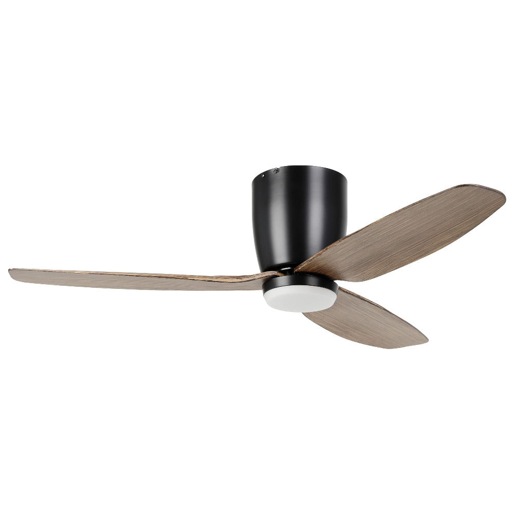 Buy DC Ceiling Fans With Light Australia Seacliff DC Ceiling Fan 44" With LED Light Matt Black / Light Walnut - 20523606
