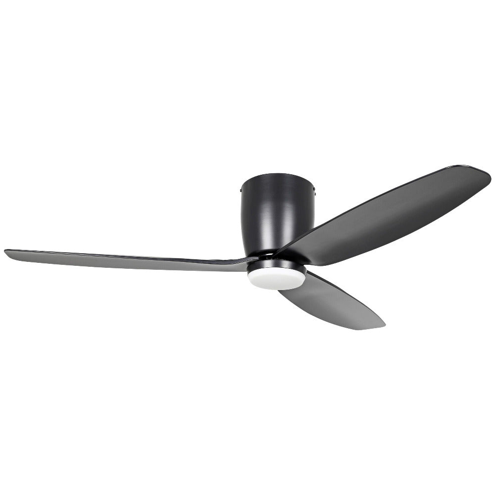 Buy DC Ceiling Fans With Light Australia Seacliff DC Ceiling Fan 52" With LED Light Matt Black - 20523702
