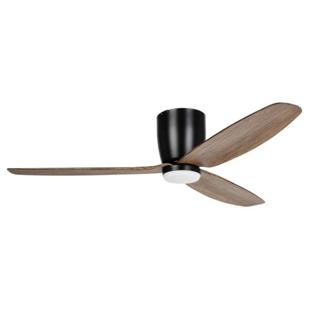 Seacliff DC Ceiling Fan 52" With LED Light Matt Black / Light Walnut  - 20523706