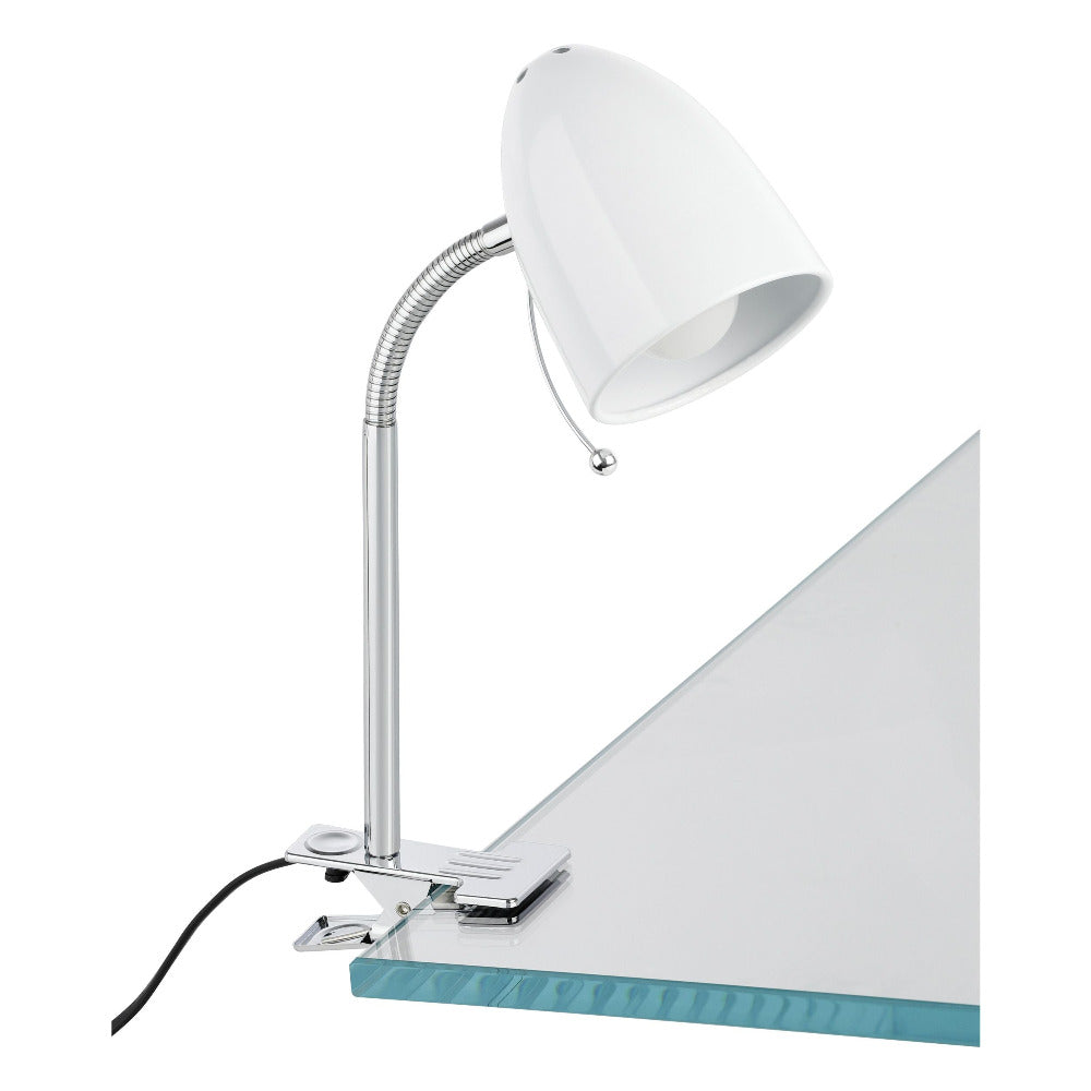 Lara 1 Light Clamp Lamp White - 205255N