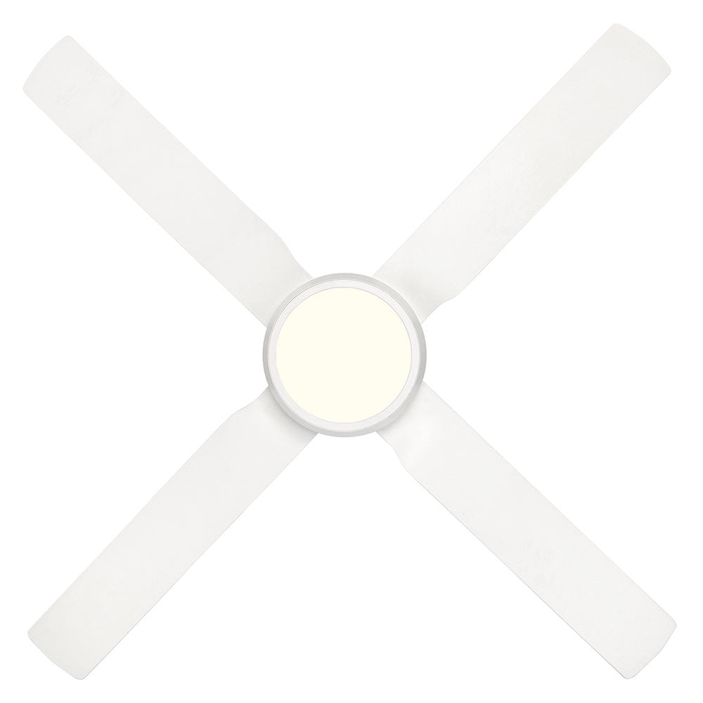Cruze 52'' ABS Ceiling Fan With LED Light White With White Blades - 20532/05