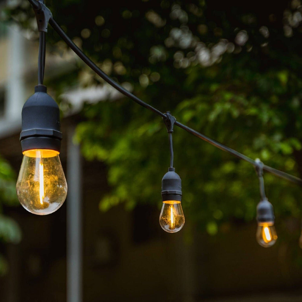 Outdoor Festoon 10 Light Kit Hanging Black 12V Warm White - 205395N