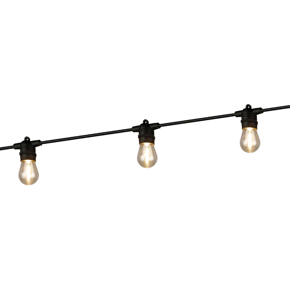 Buy Festoon Lights Australia Outdoor Festoon 10 Light Kit Fixed Black 12V Warm White - 205397N