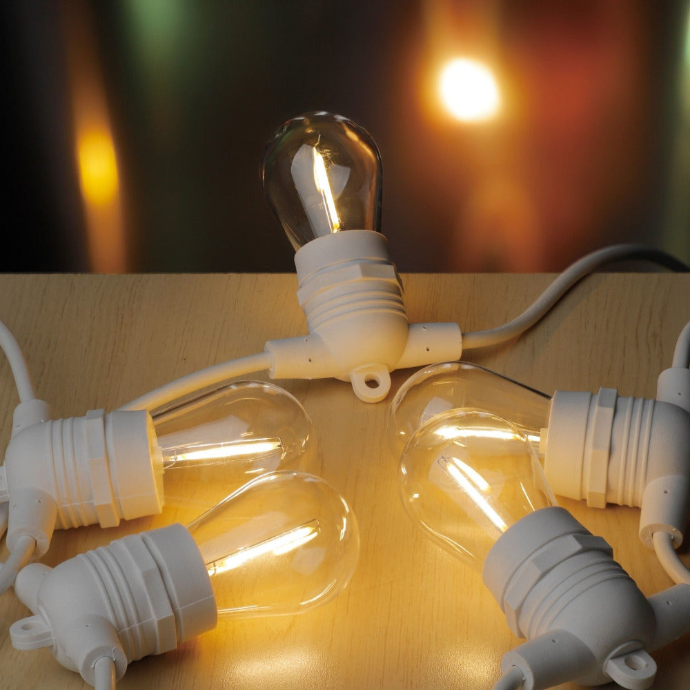 Buy Festoon Lights Australia Outdoor Festoon 10 Light Kit Fixed White 12V Warm White - 205398N