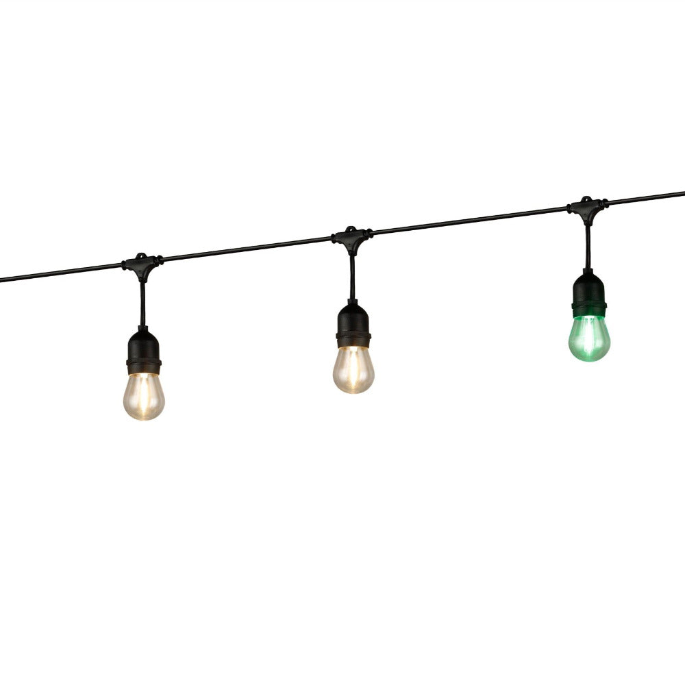 Buy Festoon Lights Australia Outdoor Festoon 10 Light Kit Hanging Black 12V Multi Colour - 205399N