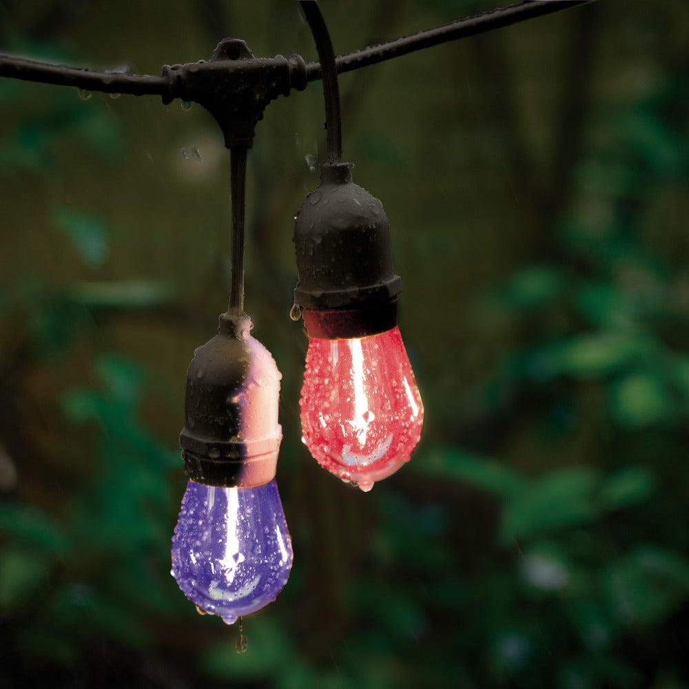 Outdoor Festoon 10 Light Kit Hanging Black 12V Multi Colour - 205399N