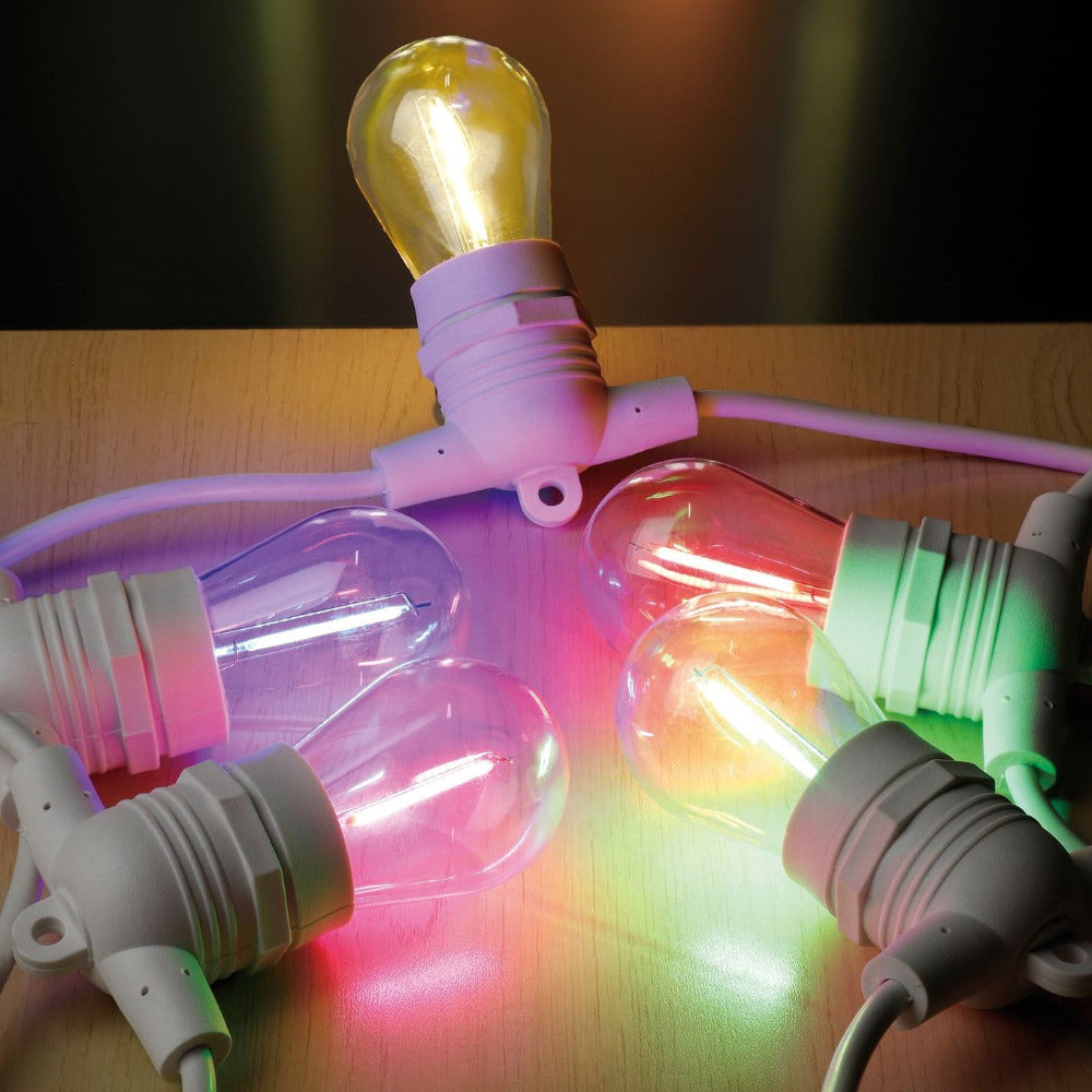 Buy Festoon Lights Australia Outdoor Festoon 10 Light Kit Fixed White 12V Multi Colour - 205403N