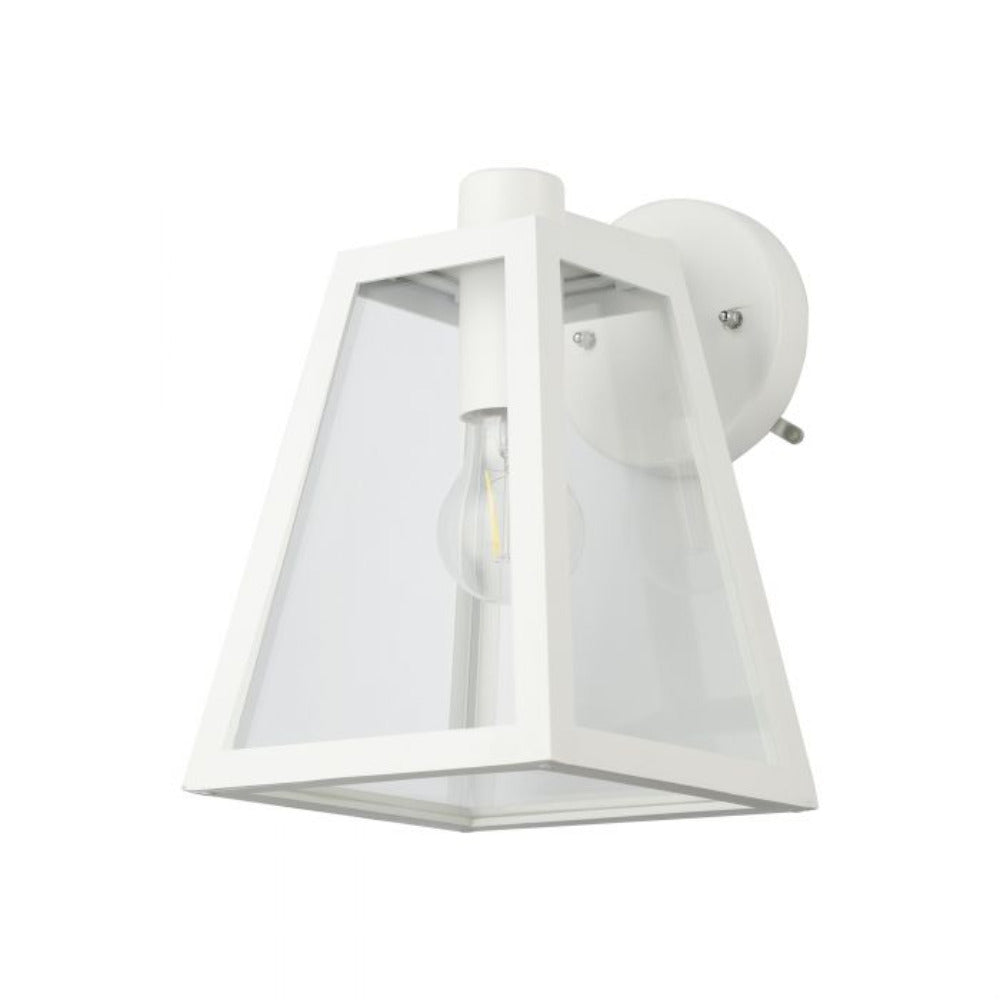 Buy Outdoor Wall Lanterns Australia Mirandola Light Wall Lantern Height 270 mm White Alminium- 205468N