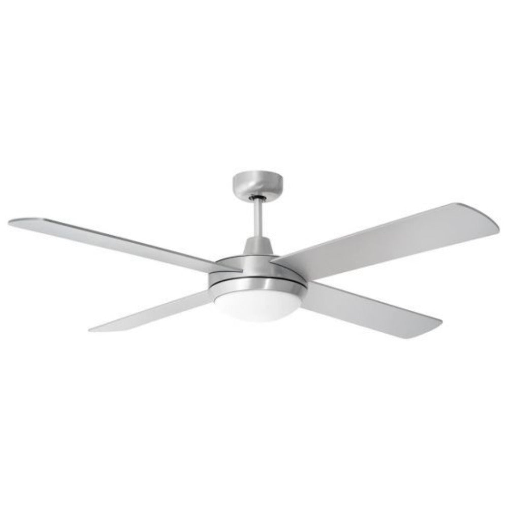 Tempest CCT LED 52" Ceiling Fan With LED Light Brushed Aluminium & Silver Blades - 20580/13