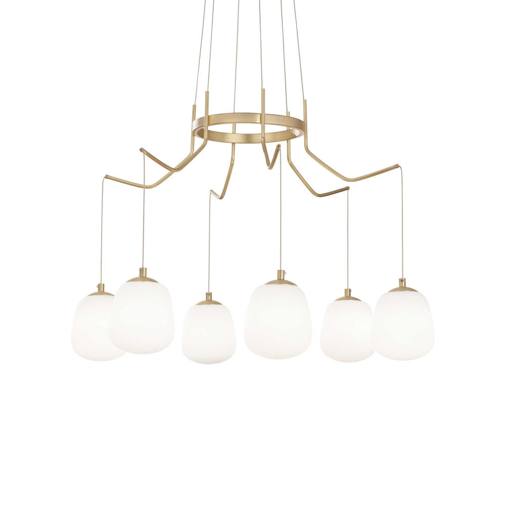 Buy Pendant Lights Australia Karousel Sp6 Pendant 6 Lights Brass Metal - 206387
