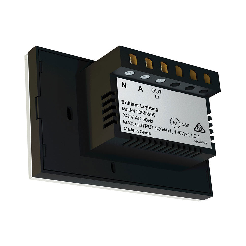 Buy Switches & Powerpoints Australia Elite Glass Wall Switch 1 Gang White - 20682/05