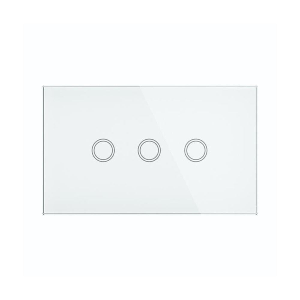 Buy Switches & Powerpoints Australia Elite Glass Wall Switch 3 Gang White - 20686/05