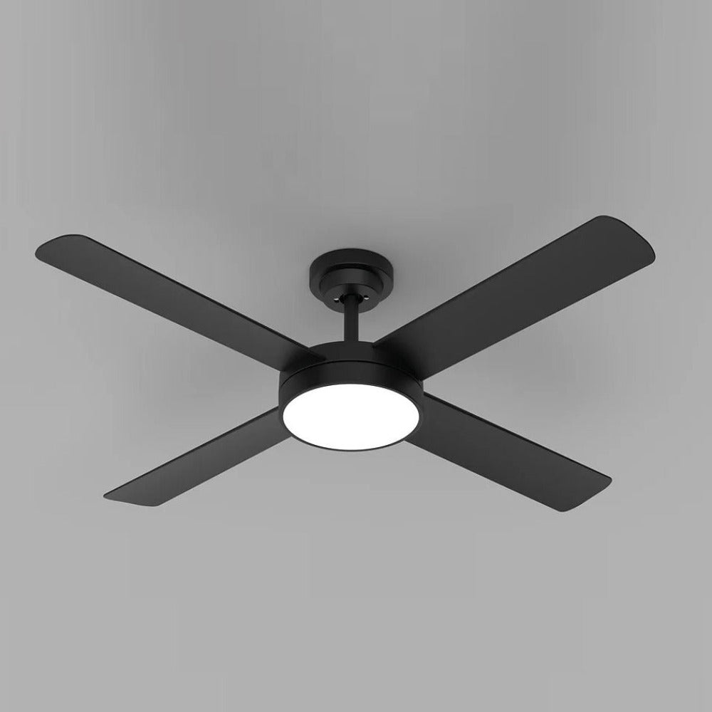 Buy DC Ceiling Fans With Light Australia Pinnacle V2 DC Ceiling Fan 52" Matt Black LED Light Matt Black - PL2206
