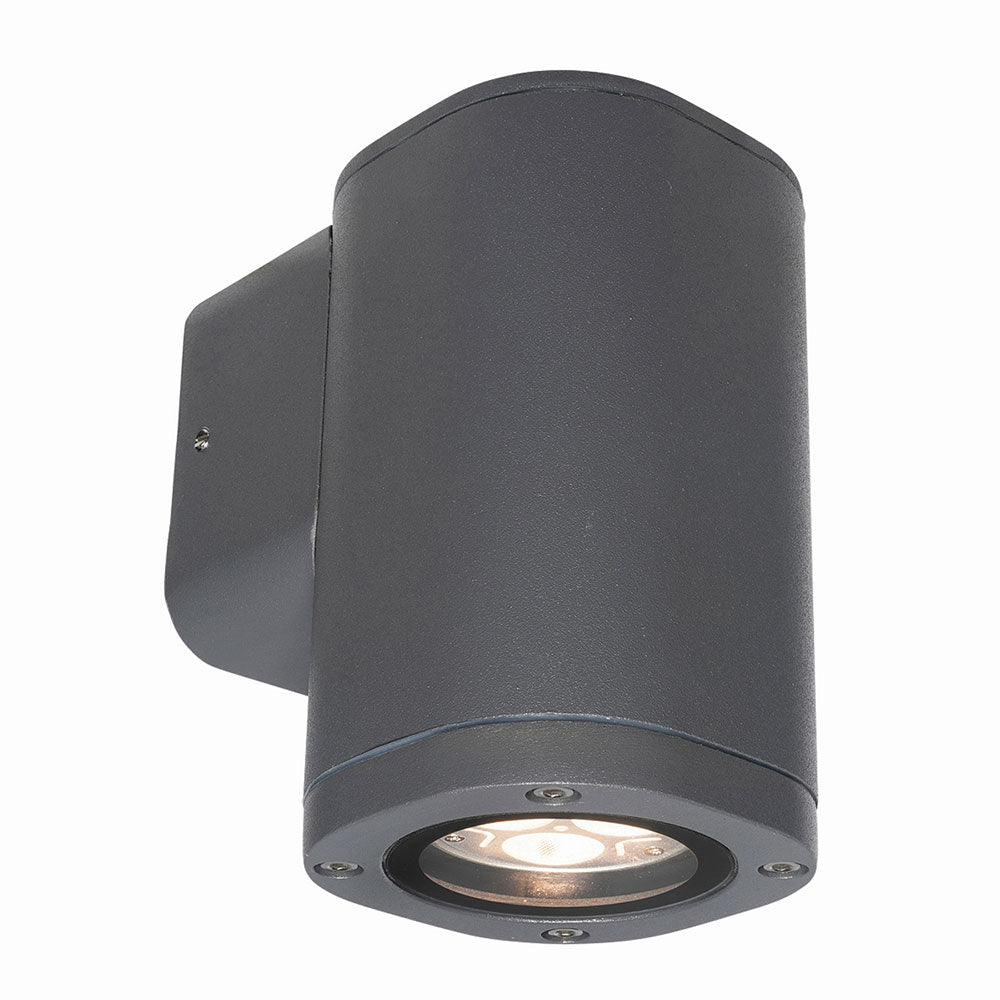 Buy Exterior Wall Lights Australia Glenelg Fixed Wall Light 1X4W GU10 3000K LED Charcoal - 20775/51