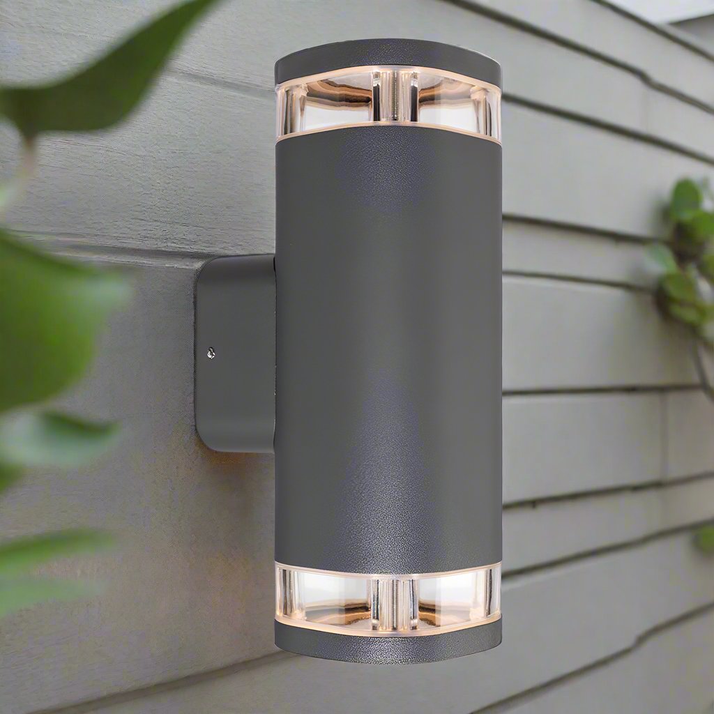 Buy Up / Down Wall Lights Australia Glenelg Ambient Up/Down Wall Light 2X4W GU10 3000K LED Charcoal - 20781/51