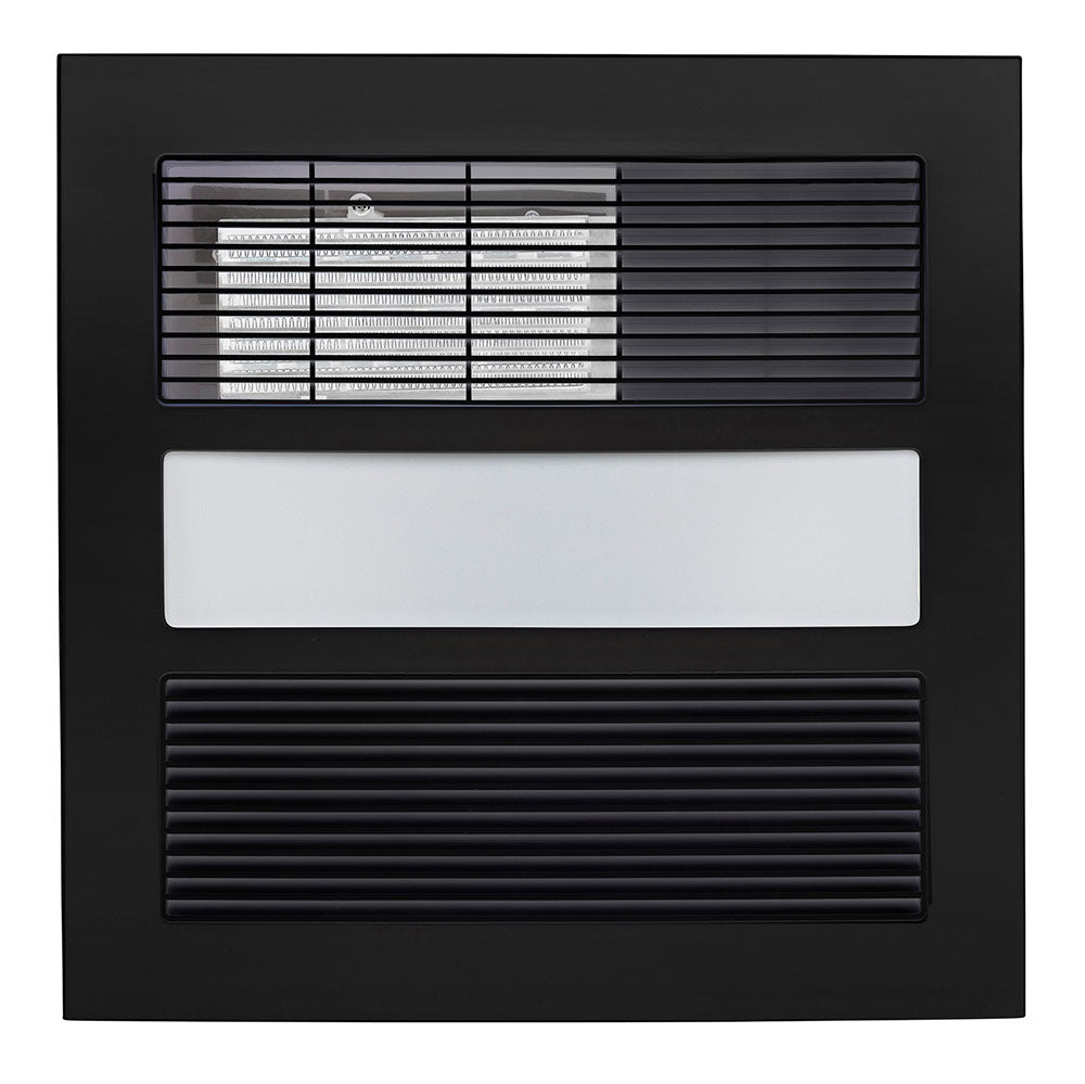 Buy 3 In 1 Bathroom Heaters Australia Solace 4 In 1 Bathroom Matte Black - 21476/06