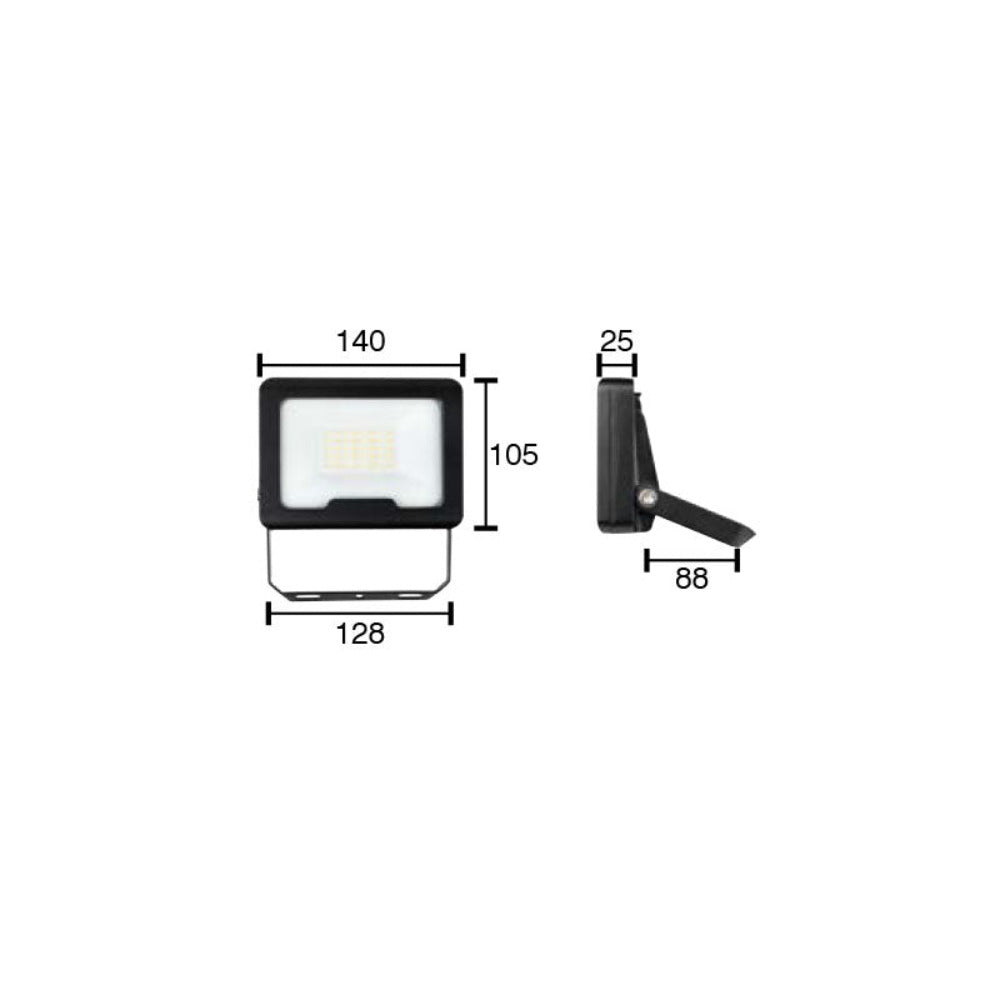 Buy Floodlights Australia Rawson Floodlight 20W Black Aluminium TRI Colour - 21908/06
