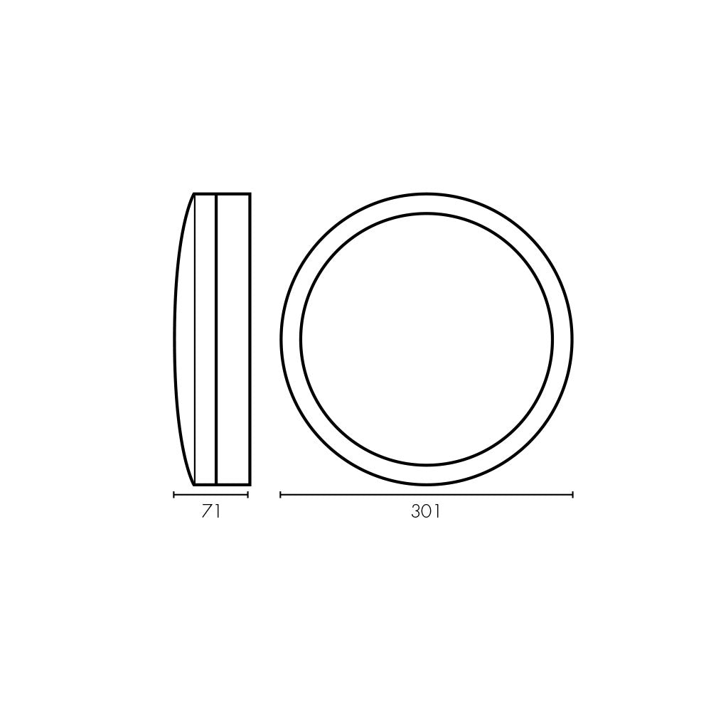 Buy LED Bunker Lights Australia Kensley Round LED Bunker Light 20W White Polypropylene 4000K - 22018/05