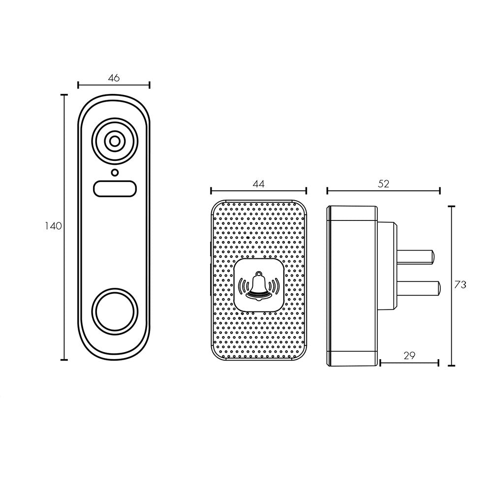 Buy Smart Switches & Plugs Australia Smart Doorbell 24V Chime 240V White Polycarbonate - 22063/05