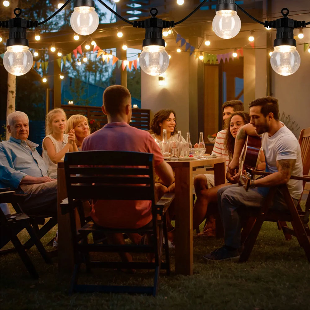 Buy Festoon Lights Australia CELEBRATE Festoon 10 lights Extension Black Polypropylene 3000K - 22084/06